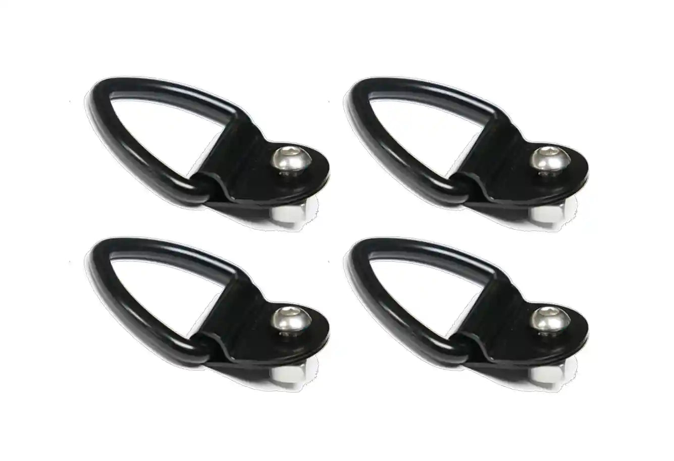 Heavy Duty T-Slot Tie Down (Set of 4) — set of four heavy-duty T-slot tie downs for securing kayaks, paddleboards, and surfboards to the Camper V2 load bars