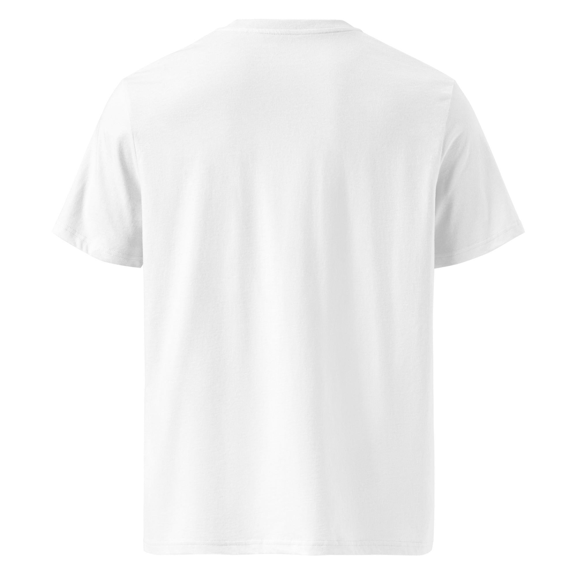 Lone Peak Overland Organic Cotton T-Shirt (white) rear view — 100% GOTS-certified organic ring-spun cotton