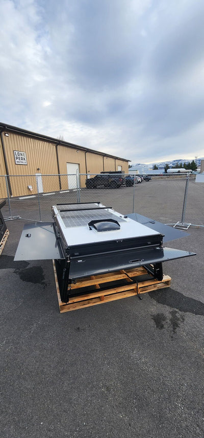 Completed 1995-2004 Toyota Tacoma 6 ft Build — completed Lone Peak Camper V2 Overlander build for 1995-2004 Toyota Tacoma 6 ft bed; 520W solar