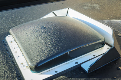 Roof Vent Fan Fairing — feature view: VHB tape installation
