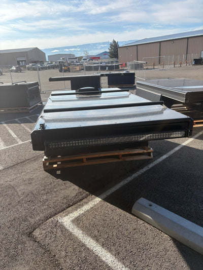 Used V1 — Ford F-150 2015-2020 5.5 ft Bed — alternate view of the Lone Peak Camper V2 build; blackout roof and side doors