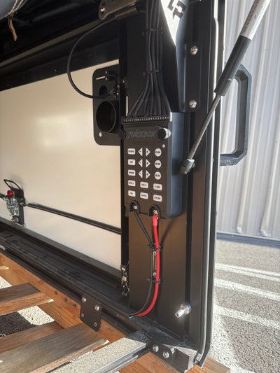 Used V1 — Ford F-150 2015-2020 5.5 ft Bed — alternate view of the Lone Peak Camper V2 build; Power Plate with Juicebox