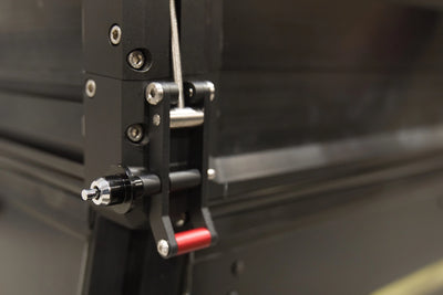 Camper Lock Set (V1 only) — alternate angle showing slide-in latch lock