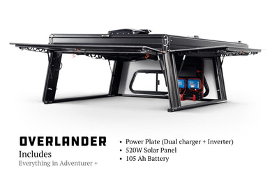 F-150 5.6 Overlander Build — completed Lone Peak Camper V2 Overlander build for Ford F-150 2021-2024 5.6 ft bed; 520W solar