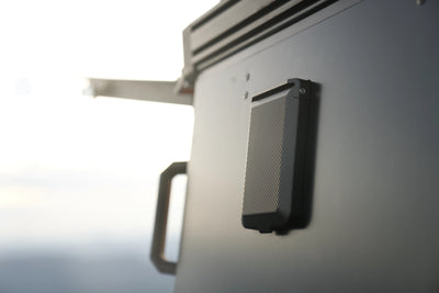 Heating Cooling Vent (Diesel Heater Port) — diesel heater vent port for the Camper V2 with integrated power and thermostat connector; wires to Juicebox