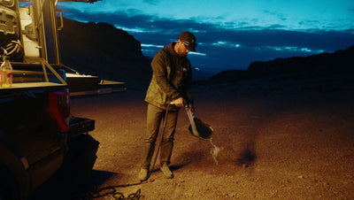 The Tank in use on the Lone Peak Camper V2 — integrates into camper profile