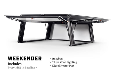 F-150 5.6 Weekender Build — completed Lone Peak Camper V2 Weekender build for Ford F-150 2021-2024 5.6 ft bed; Three-Zone Lighting