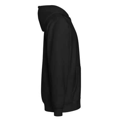 Premium Full-Zip Hoodie — front detail; kangaroo pockets