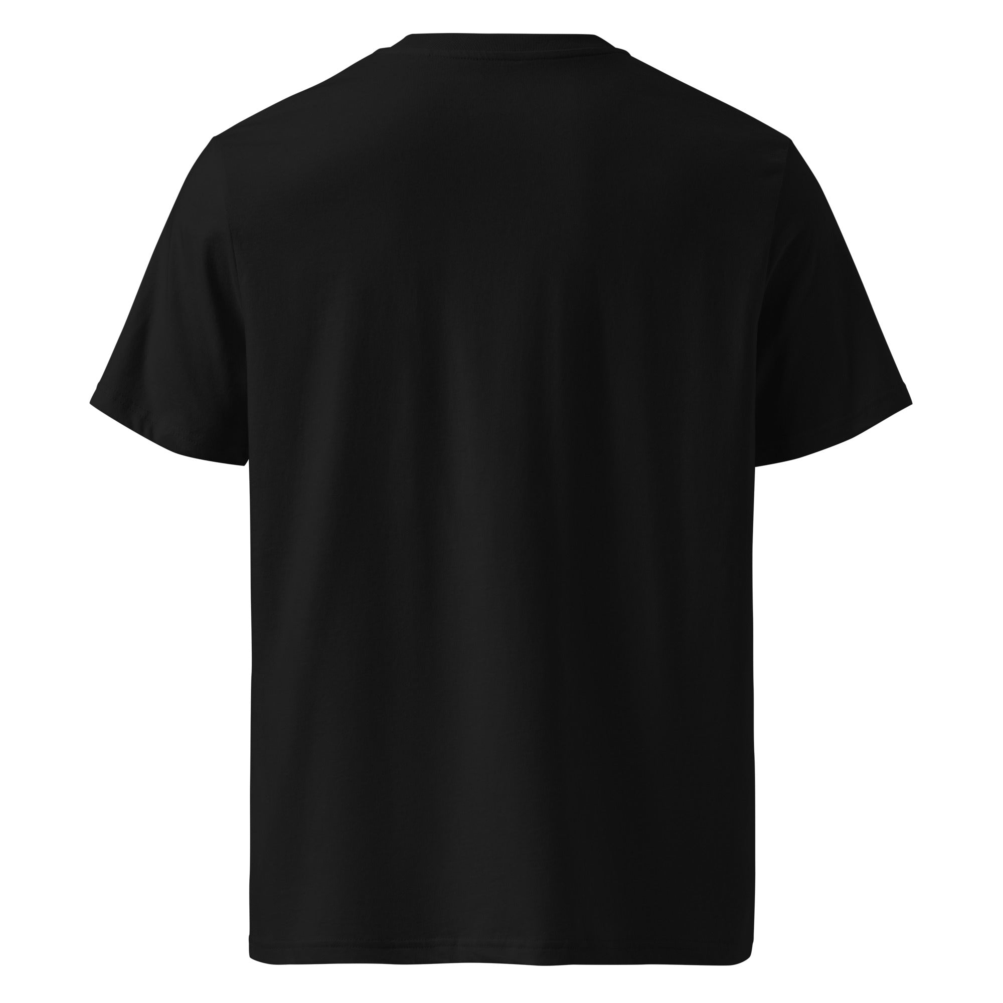 Lone Peak Overland Organic Cotton T-Shirt (black) rear view — 100% GOTS-certified organic ring-spun cotton