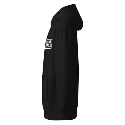 Premium Mid-Weight Hoodie — alternate product view; 80% cotton 20% recycled polyester
